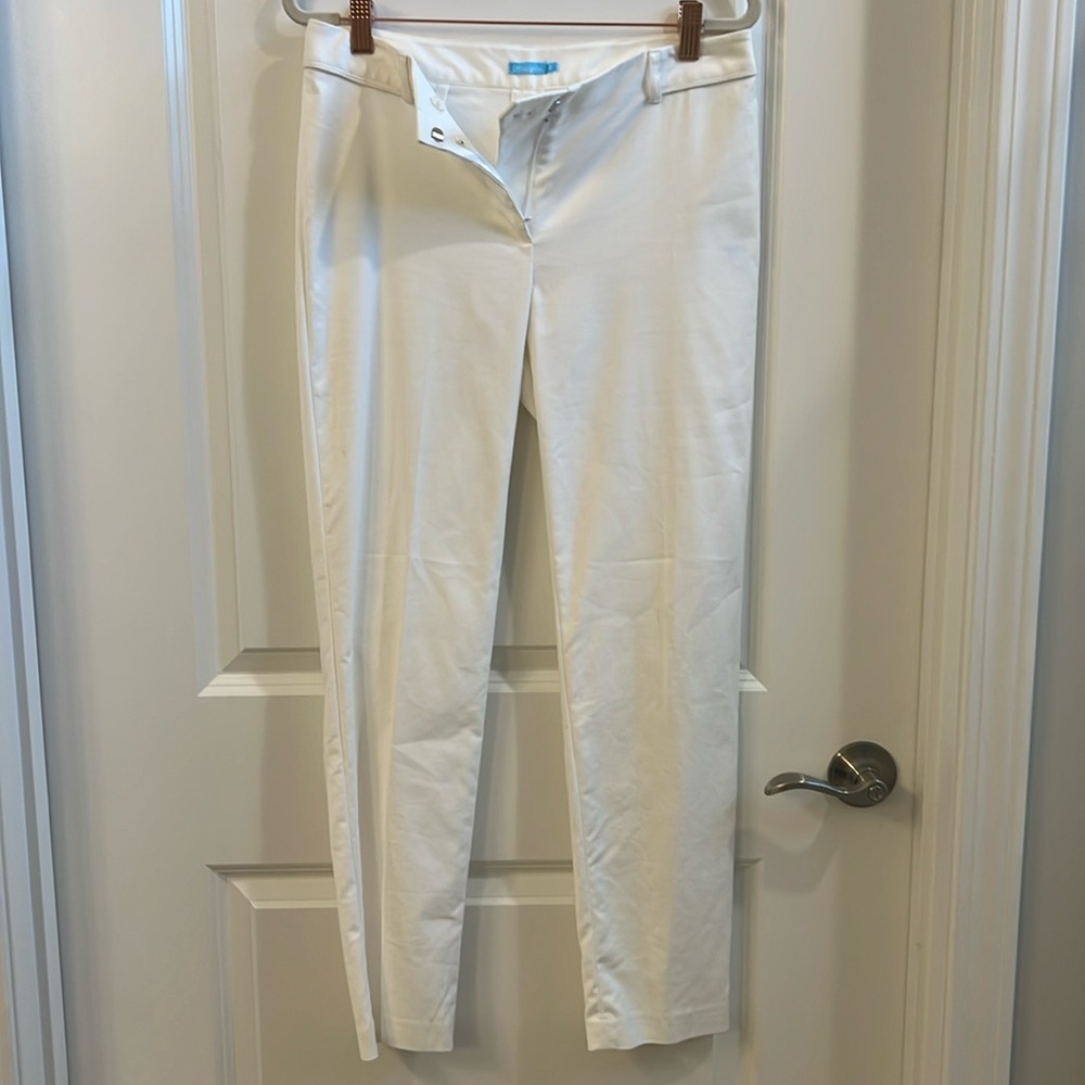 J McLaughlin white ynez straight leg pants